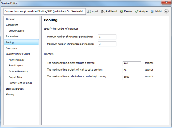 Specifying the number of instances and timeout service values Specifying the number of instances and timeout service values